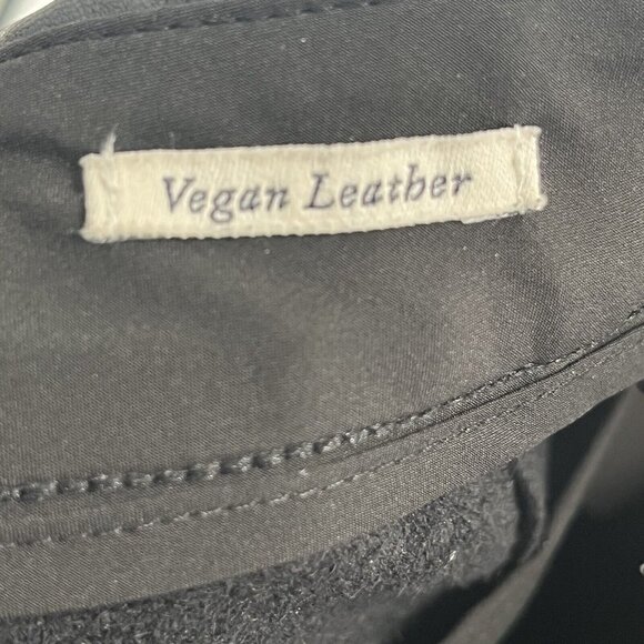 Abercrombie Fitch Curve Love Vegan High Rise Leather Pants Pleated Wide Leg Sz S - Picture 7 of 7